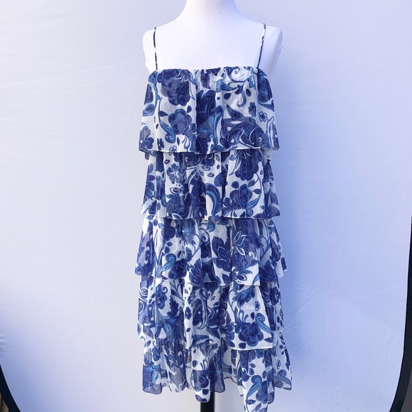 Caroline Contras Dresses & Skirts - CAROLINE CONTRAS Floral Ruffled Dress Size L